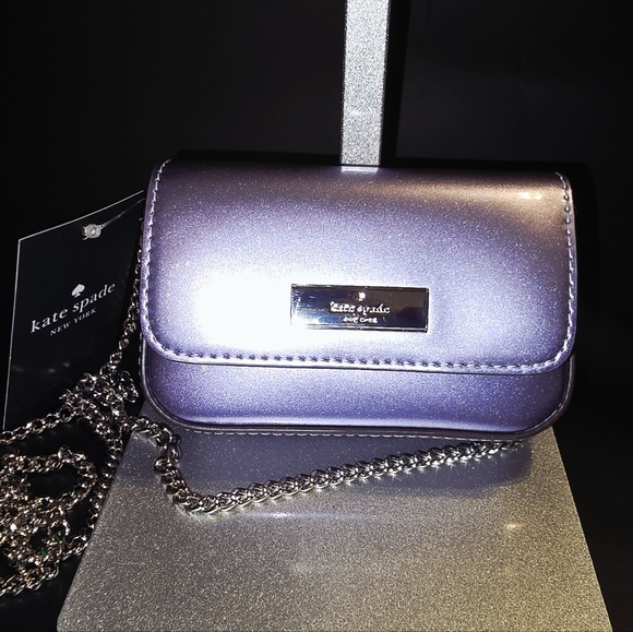 kate spade Handbags - Kenzie Card Case Crossbody Shimmer Purple